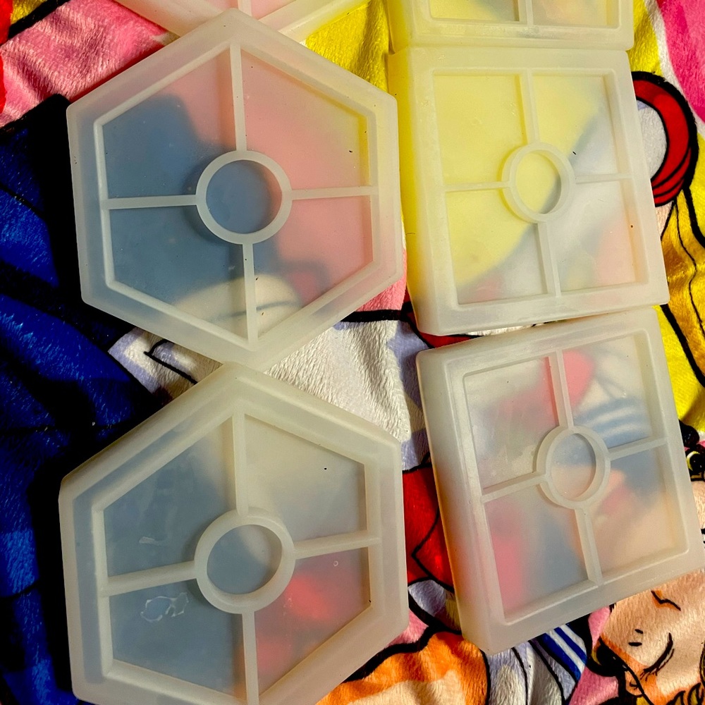 Silicone drink coasters resin molds
